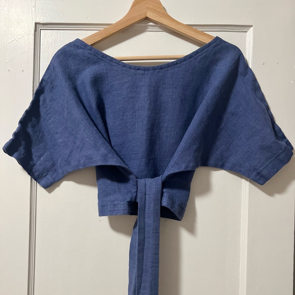 Delphine Bedient | Linen Tie Top